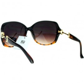 Oversized Classic Square Frame Sunglasses Womens Designer Fashion Eyewear - Black Tortoise - CJ1263CIWVT $8.20