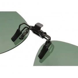 Aviator Clip On Polarized Aviator Sunglass Lenses Clip Flip Up Lenses Men Women Fashion - Green - CI18X7223DS $12.10