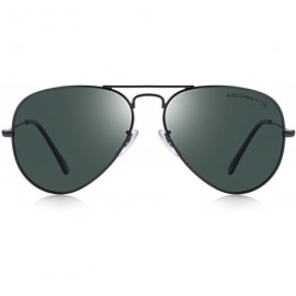 Aviator Classic Men Polarized sunglass Pilot Sunglasses for Women 58mm S8025 - Gray&g15 - C618DLS54G5 $10.21