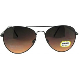 Aviator Aviator Amber Driving Lens Sunglass AV12 - Black Frame-amber Lenses - CT18DWQES89 $8.97