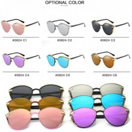 Goggle Polarized Sunglasses Women's Style Metal Dazzle Color Classic Retro Designer UV400 Sun Glasses Vintage 0824 - C618XA7M...