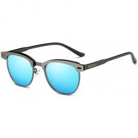 Oval Metal polarized sunglasses - C518D79RXKT $38.90