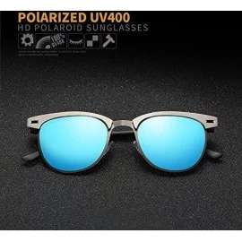 Oval Metal polarized sunglasses - C518D79RXKT $38.90