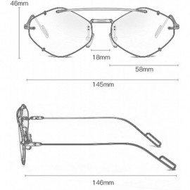 Rimless Claw Rimless Sunglasses Designer Sunglasses Women Men Shades Clear Lens Sun Glasses Eyewear - 3 - CP18Y38ZOR9 $17.66