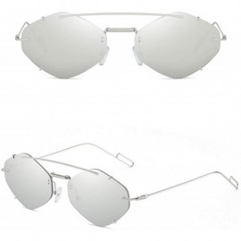 Rimless Claw Rimless Sunglasses Designer Sunglasses Women Men Shades Clear Lens Sun Glasses Eyewear - 3 - CP18Y38ZOR9 $17.66