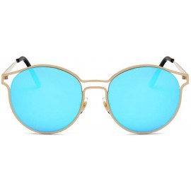 Goggle Sunglasses Oval Goggles Eyeglasses Glasses Eyewear UV - Blue - CA18QNKI9R2 $8.59