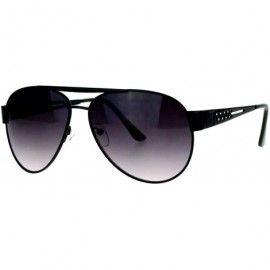 Aviator Designer Fashion Aviator Sunglasses Metal Frame Unisex Aviators - Black (Smoke) - CR189OK6HH4 $9.70