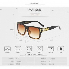 Aviator Fashion Oversized Men Luxury Brand Designer Large Frame Men Sunglasses 97130 C6 - 97130 C3 - CX18YLZ2UKG $15.52