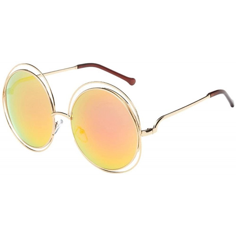 Oval Fashion Men Womens Retro Vintage Round Frame UV Glasses Sunglasses - G - C9193XHQAQQ $13.28