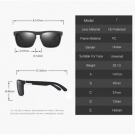 Square Polarized Sunglasses Glasses Driving - 4 - C91900WUWMG $40.71