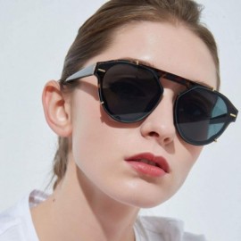 Oversized Oval Vintage Sunglasses Lightweight Composite-UV400 Lens Glasses - Black - C31903XIY05 $12.40