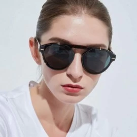 Oversized Oval Vintage Sunglasses Lightweight Composite-UV400 Lens Glasses - Black - C31903XIY05 $12.40