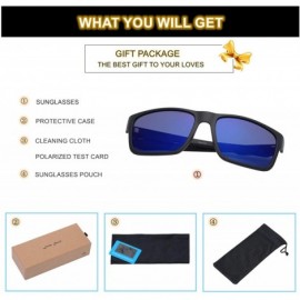 Oversized Men's Classic Polarized Sunglasses Driving Vintage UV400 Sun Glasses for Men Women - CJ18U5LOMO9 $34.06