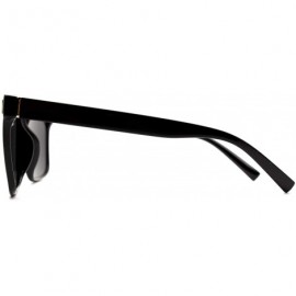 Square p581 Classic Square Polarized - Stylish Ultra Lightweight for Women& Men 100% UV protection - Black-silvermirror - CU1...