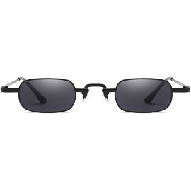 Rectangular Men Sunglasses Fashion Black Grey Drive Holiday Rectangle Non-Polarized UV400 - Black Grey - CM18R09QY4A $9.68