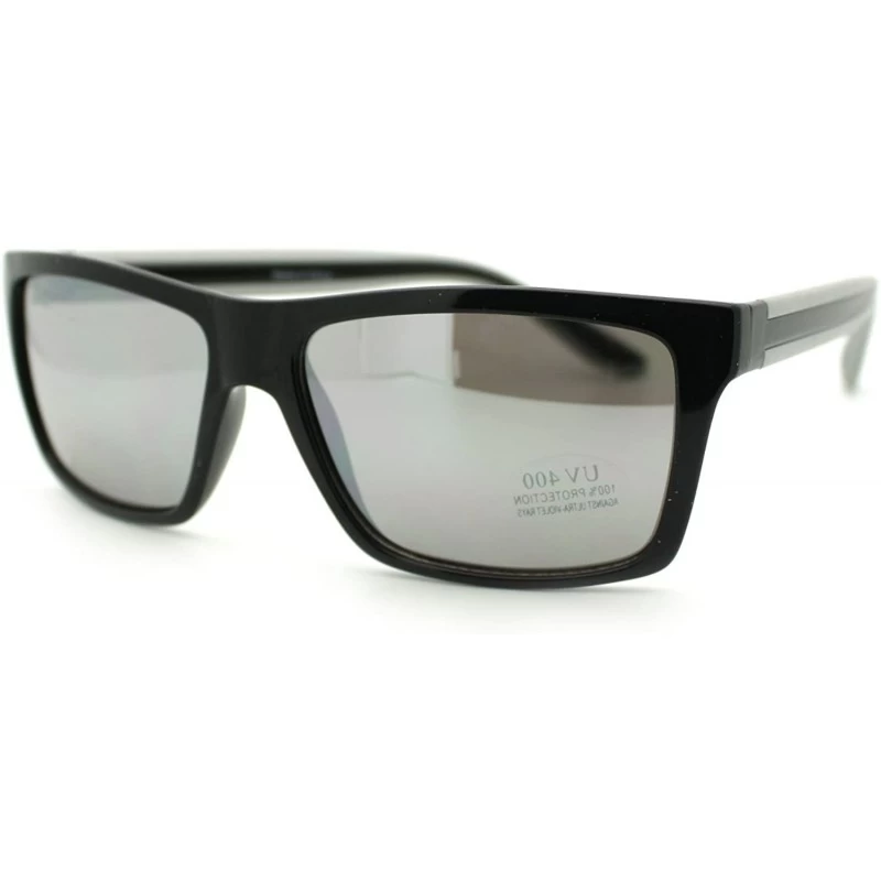 Rectangular Men's Fashion Sunglasses Sporty Casual Rectangular Frame - Black Gray - C011OGVYNGD $10.83