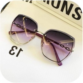 Oval High Qulity Women RimlSquare Sunglasses Metal 2019 Shades Fashion Luxury Sexy Female Ladies Brown Eyewear - CW199CNMH34 ...