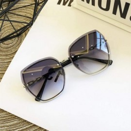 Oval High Qulity Women RimlSquare Sunglasses Metal 2019 Shades Fashion Luxury Sexy Female Ladies Brown Eyewear - CW199CNMH34 ...