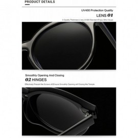 Oversized Luxury Fashion Round Sunglasses Women Brand Designer Vintage Oversized 91533Y - Black - C3184T5DQ0H $11.15