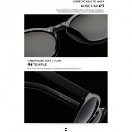 Oversized Luxury Fashion Round Sunglasses Women Brand Designer Vintage Oversized 91533Y - Black - C3184T5DQ0H $11.15