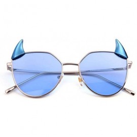 Aviator Unisex sunglasses - fashion personality sunglasses - horn fashion sunglasses - E - CA18SHH6SMW $34.81