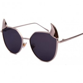 Aviator Unisex sunglasses - fashion personality sunglasses - horn fashion sunglasses - E - CA18SHH6SMW $34.81