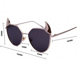 Aviator Unisex sunglasses - fashion personality sunglasses - horn fashion sunglasses - E - CA18SHH6SMW $34.81