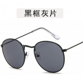 Aviator Fashion Women Retro Round Sunglasses Women/Men Lens Sun Glasses Vintage Luxury Mirror Metal Frame - 20 - CE198ZREDDO ...