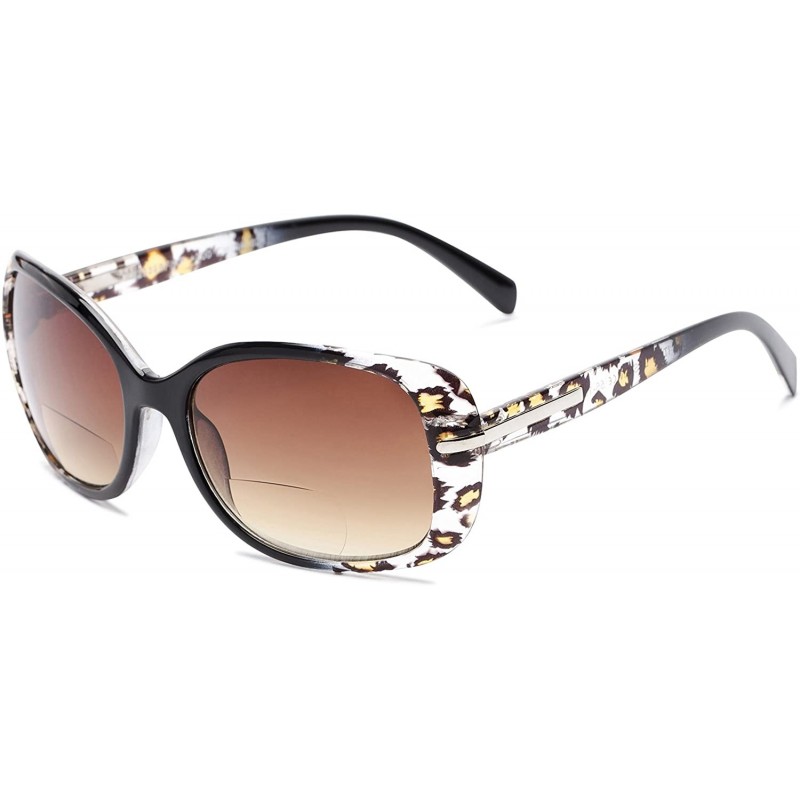 Oversized Readers.com Sun Reader The Cassia Bifocal Reading Sunglasses Plastic Square Style for Women - C81825LE44O $23.05