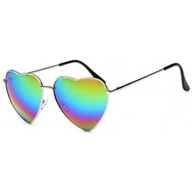 Oval Vintage Heart Sunglasses Goggles for Women Men Retro Sun Glasses UV Protection - Style5 - C218RNE4H8X $7.65