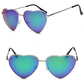 Oval Vintage Heart Sunglasses Goggles for Women Men Retro Sun Glasses UV Protection - Style5 - C218RNE4H8X $7.65