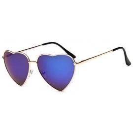 Oval Vintage Heart Sunglasses Goggles for Women Men Retro Sun Glasses UV Protection - Style5 - C218RNE4H8X $7.65