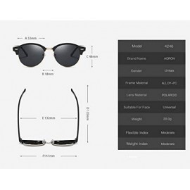 Rimless xc4246 polarized retro half rimless sunglasses man and women - Silver - CO18YLOX9OL $17.53