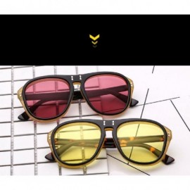 Oversized New Unisex Fashion Aviator Flip Up Transparent Candy Sunglasses Brand Design - D - CA18CKHMTDT $12.18