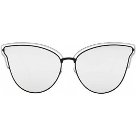 Goggle Feather Sung Sunglasses Innovative Sunglasses Fashion Colorful Glasses - Silver Color - C2183AY4ZTL $28.07