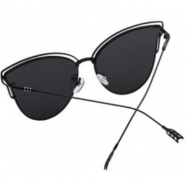 Goggle Feather Sung Sunglasses Innovative Sunglasses Fashion Colorful Glasses - Silver Color - C2183AY4ZTL $28.07