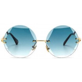 Aviator Hexagon-cut sunglasses - frameless marine sunglasses - fashion UV protection - A - CF18SGTMDTC $34.65