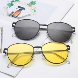 Oval Unisex Fashion Oval Sunglasses Lightweight Plastic Frame Composite Lens Glasses for Outdoor - C219034USUL $16.77