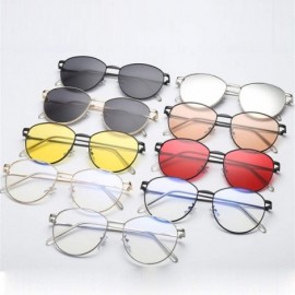 Oval Unisex Fashion Oval Sunglasses Lightweight Plastic Frame Composite Lens Glasses for Outdoor - C219034USUL $16.77