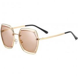 Oversized Cute Polarized Sunglasses for Women Metal Style Shades So Sassy 8050 - Tea Lenses - CX194YNCD6Q $11.41