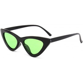 Goggle Female Sunglasses Outdoor Glasses Cat Eye Sunglasses for Women Goggles Plastic Frame - Black-green - C518D5XQ23C $12.76