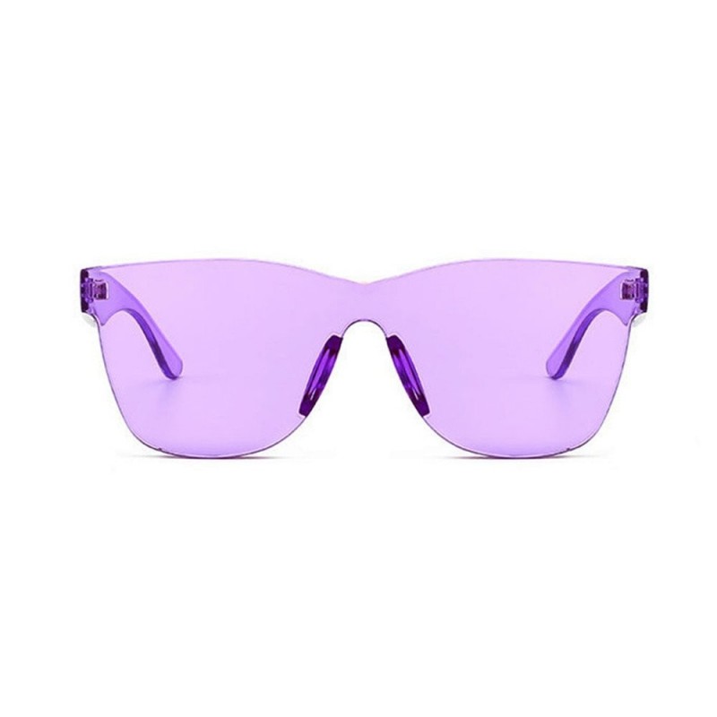 Aviator Sunglasses-Heart-shaped Shades Sunglasses Integrated UV Candy Colored Glasses for Women (Purple) - Purple - C4196CAC2...