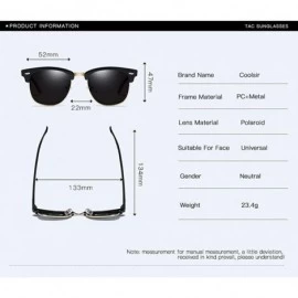 Square Sunglasses Polarized Antiglare Anti ultraviolet Travelling - Tan - CA18WT5G9TX $21.34