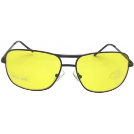 Aviator Modified Aviator Yellow Lens Sunglasses Y8 - Black Frame-yellow Lenses - CN189KDY4GY $9.02