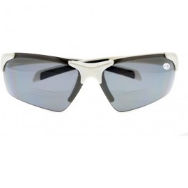 Wrap Bifocal Sunglasses with Wrap-Around Sport Design Half Frame for Men and Women - White - CJ18C3KH9EZ $16.08