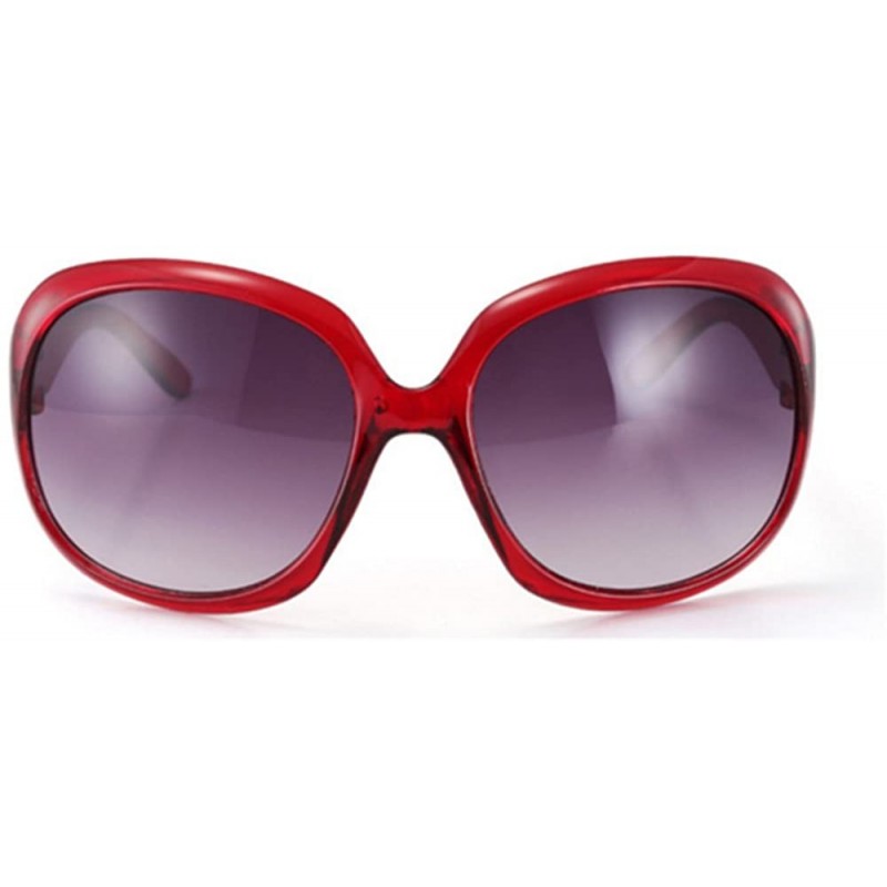 Goggle Fashion Women's Sunglasses Retro Vintage Big Frame Goggles Shades Eyeglass - Wine Red - CB12NFEN4PP $6.95