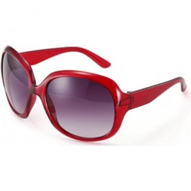 Goggle Fashion Women's Sunglasses Retro Vintage Big Frame Goggles Shades Eyeglass - Wine Red - CB12NFEN4PP $6.95