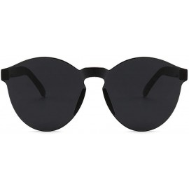 Round Unisex Fashion Candy Colors Round Outdoor Sunglasses Sunglasses - Black - C2199XQ973A $18.39