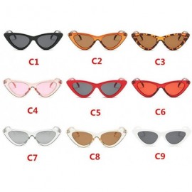 Aviator 2019 Fashion Sunglasses Woman Brand Designer Vintage Retro Triangular Cat C9 - C4 - CH18YZW6C25 $10.93