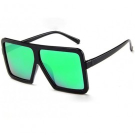 Square Oversized Sunglasses Polarized Fashion - Green - C019648Q6ER $10.17